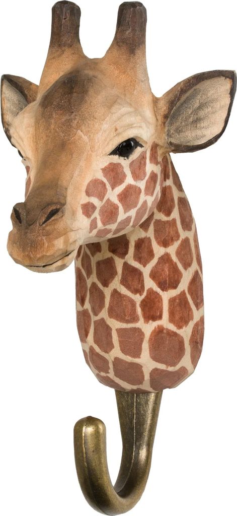 Wildlife Garden Hand Carved Hook Giraffe