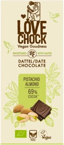 chokolade med pistacie & dadler øko 70g