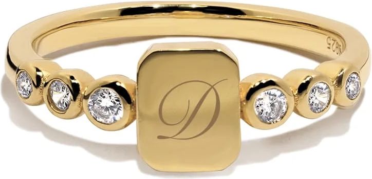 Oxford signet guld ring - 60