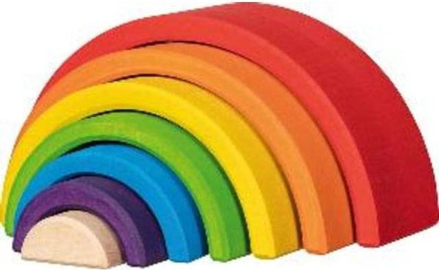 Goki Wooden Building Blocks Rainbow 5 pcs.
