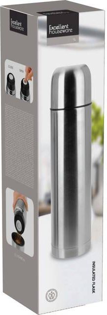 Krups Rustfri Rejsetermokande 1000 ml Sølv Termoflaske