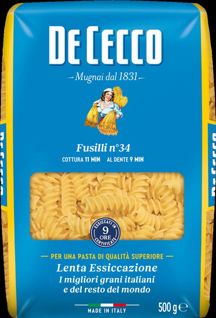de cecco fusilli pasta 500g