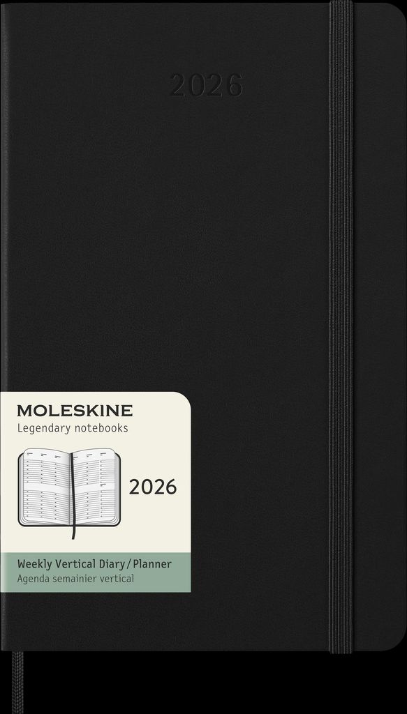 Classic Soft 12M Daily Large Svart 2027 Moleskine