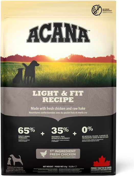 acana light & fit recipe dry dog food 11.4kg