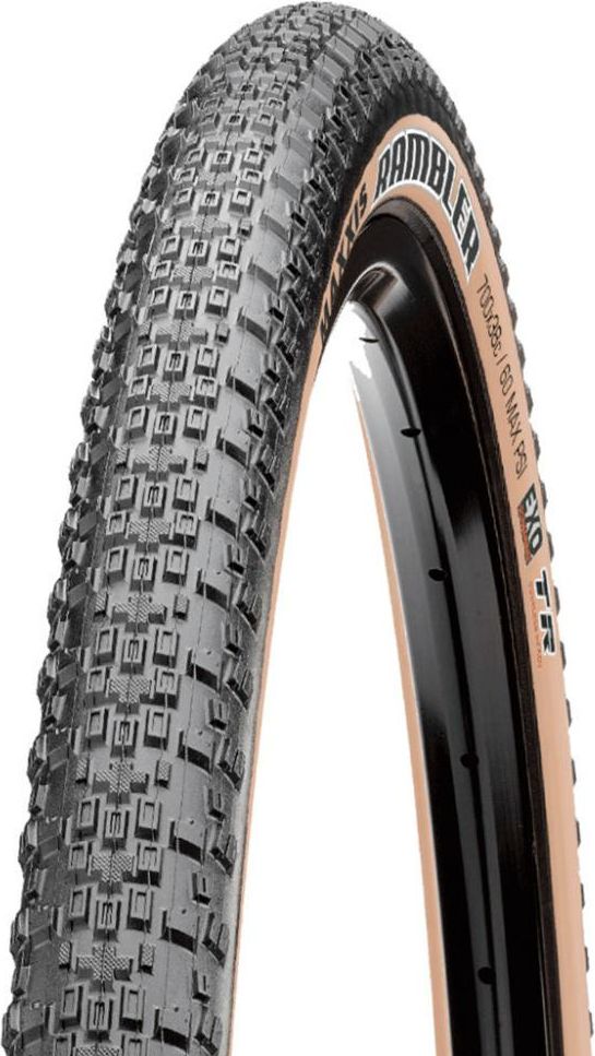 maxxis rambler exo tr graveldæk 700x45c tan