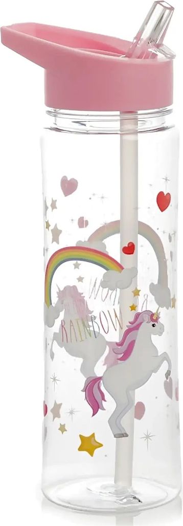 shatterproof 550ml water bottle enchanted rainbows unicorn