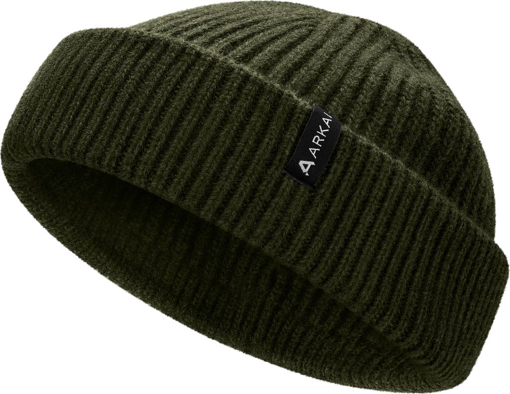 Fawler Fisherman Beanie Olivengrøn Uldblend