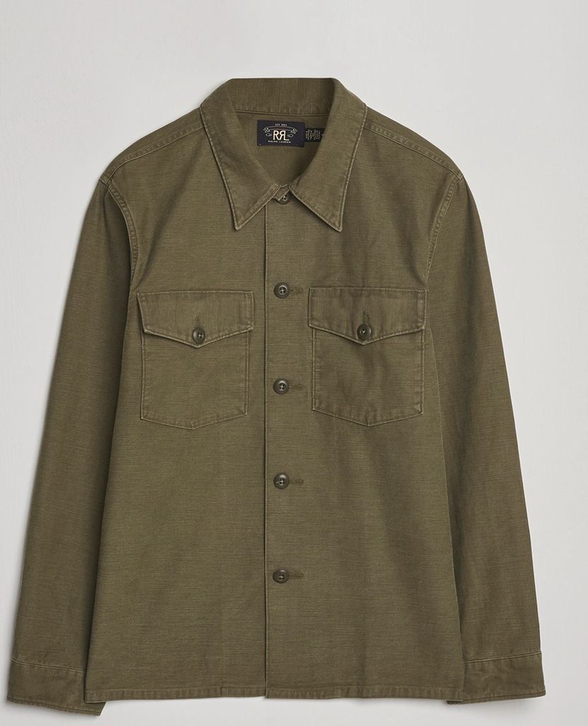 rrl regiment overshirt olive