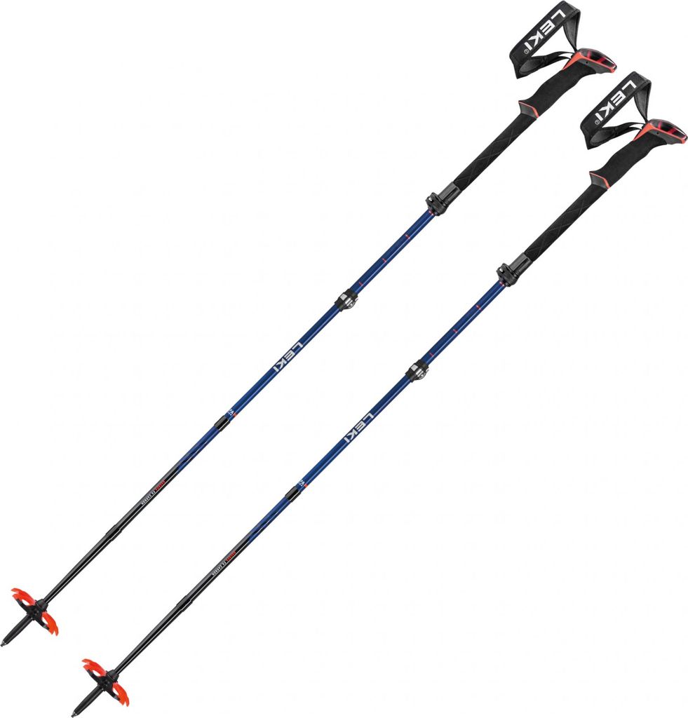 Leki Sherpa FX Carbon, Skidstavar, Mörkblå/Röd