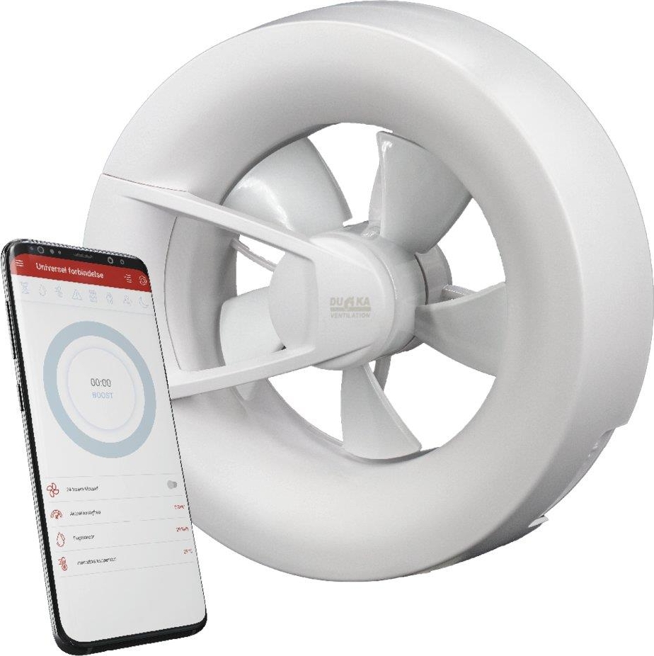 Duka Ventilator S8 Wi-Fi Rund Ø193 mm i hvid