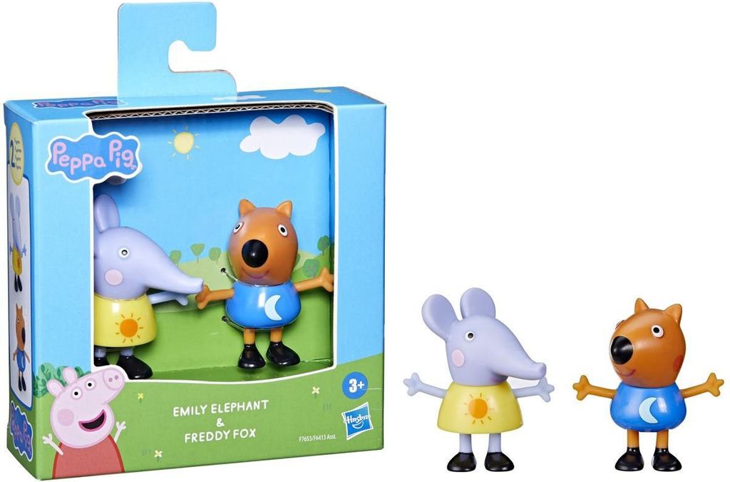 Hasbro Peppa Pig Bästa Vänner Emily Elephant och Freddy Fox F7653