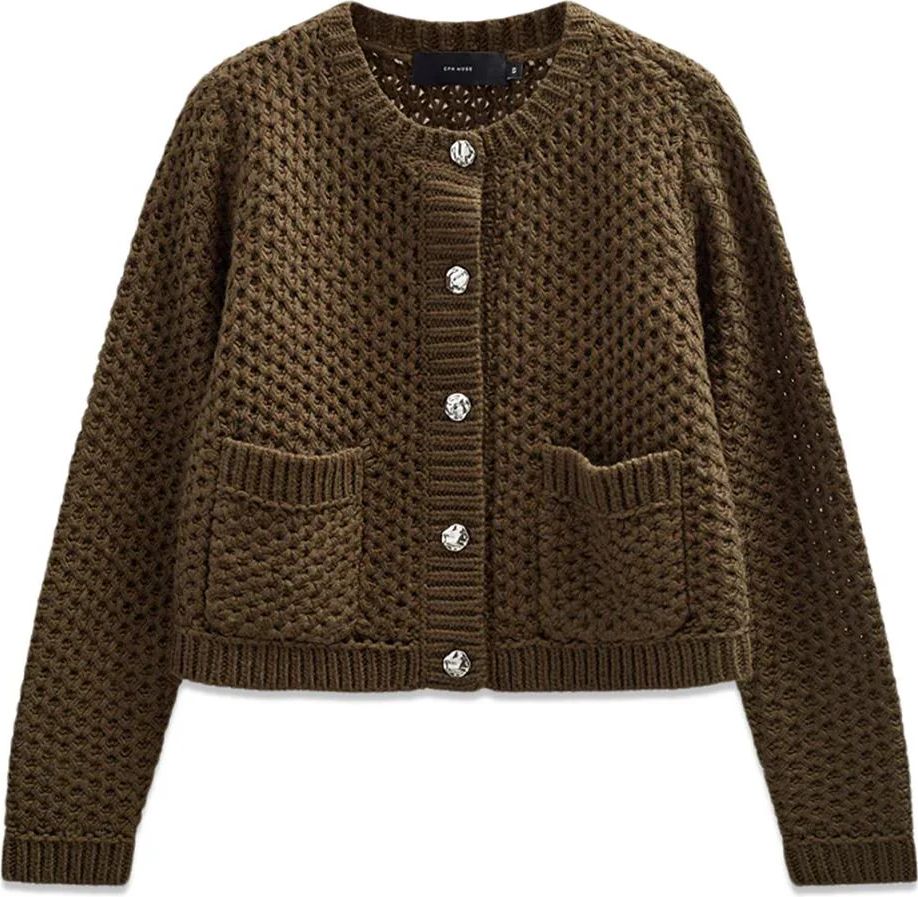 cmcolette-cardigan - dark olive