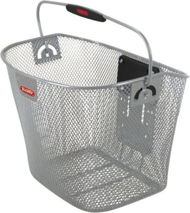 KlickFix front kurv 16L med hank sølv