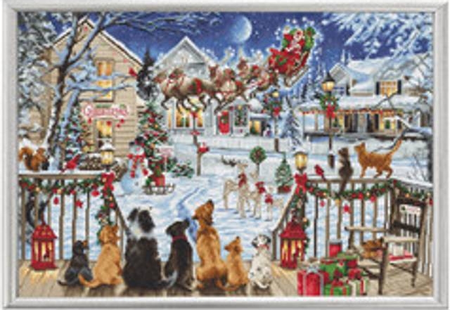Broderikit Billede Strålende jul Plakat