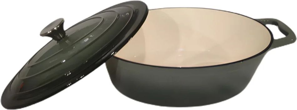 Alpina - Gryde 33 cm støbejern grøn