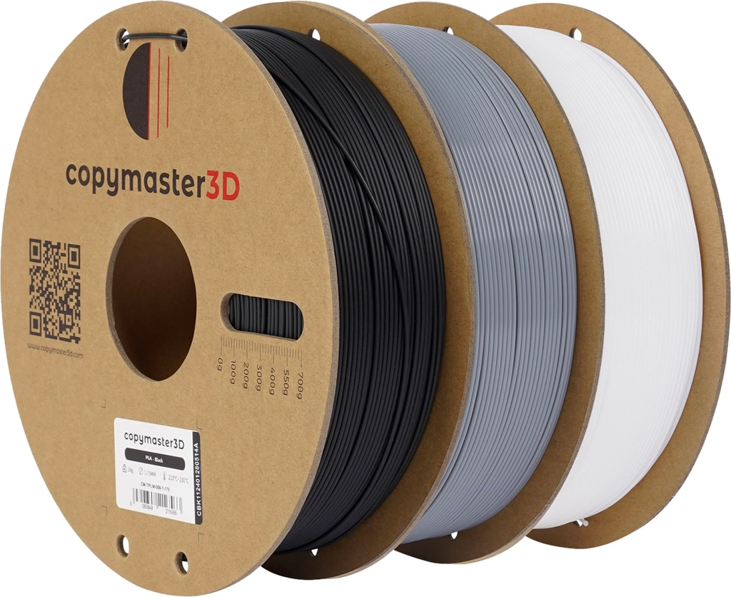 copymaster3d pla-filament til 3d-printer 1,75 mm - hvid