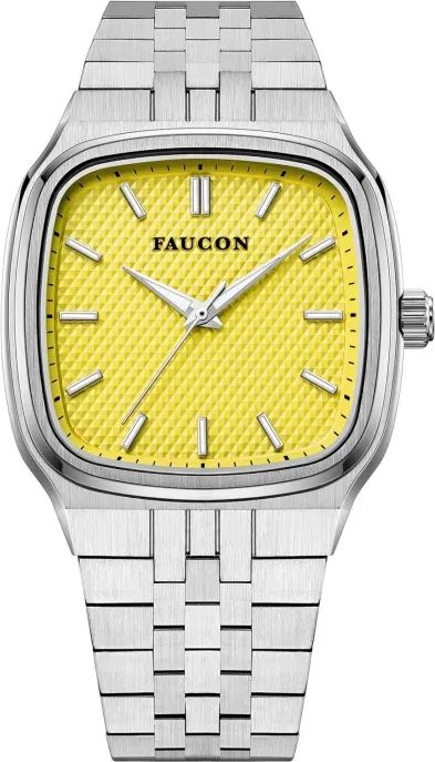 Faucon Square F10075 Herre Quartz Mineralglas