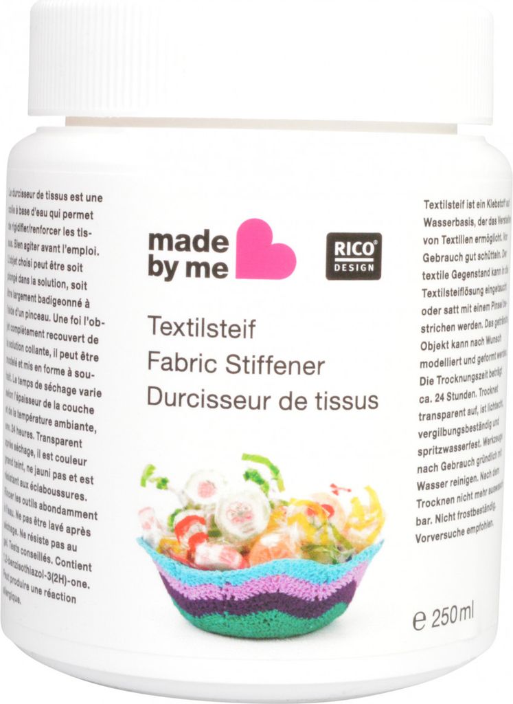 rico design textil fixer/tekstilstivelse transparent 250ml