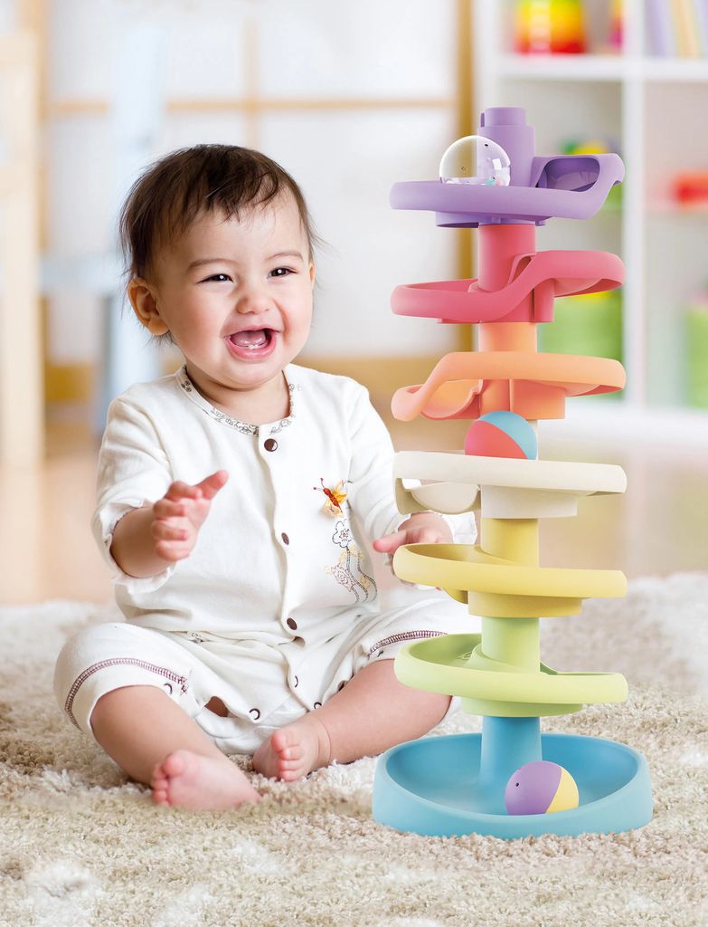 QUERCETTI Spiral Tower Play Eco+ |Multi/patterned |10PCS H 46 cm