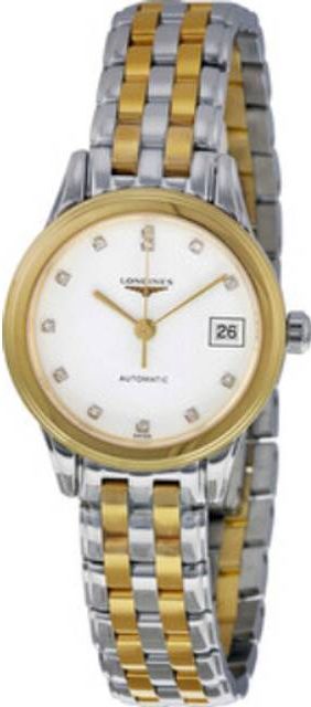 Longines L4.274.3.27.7 Flagship Hvid/Gul guldtonet Ø26 mm