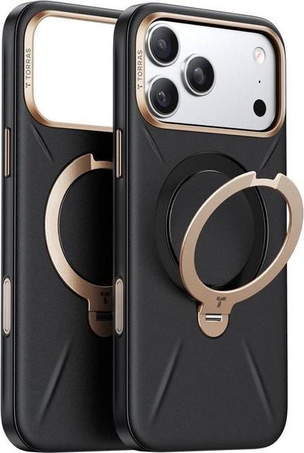 Torras Ostand Q3 Vegskin obsidian black - iPhone