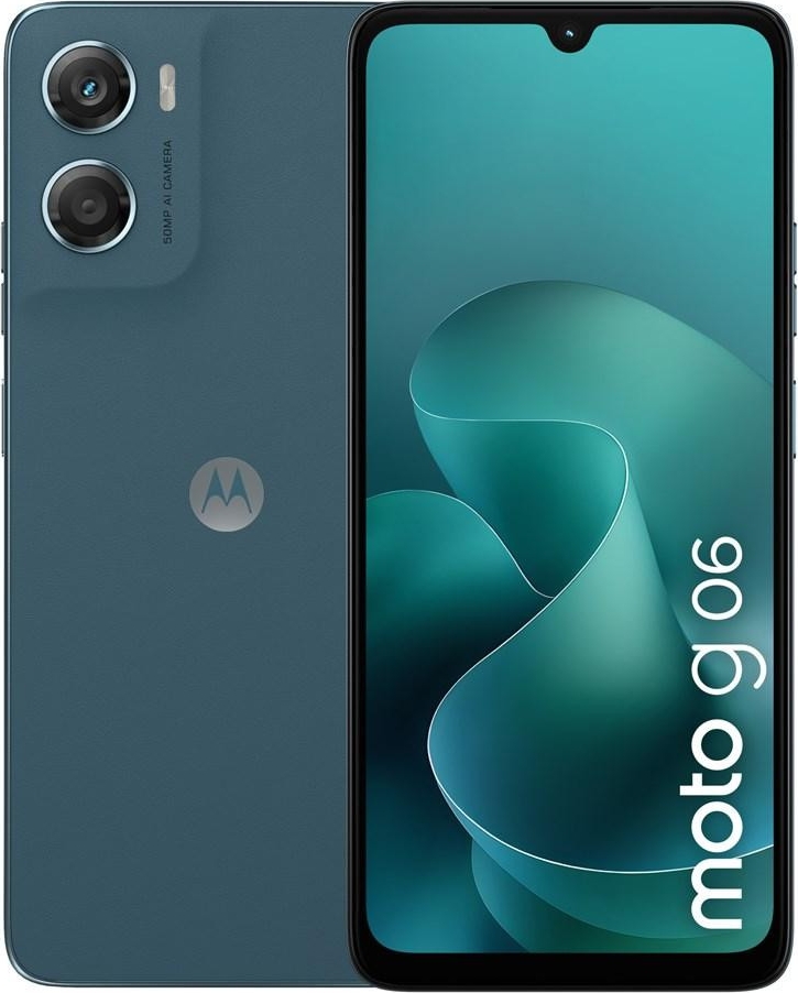 Motorola G06 Smartphone - 6.88", 4G, Dual SIM, 4GB RAM, 64GB - Blå