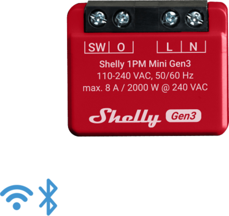 Shelly Plus 1PM Mini Gen. 3 (8A) 1-Kanal