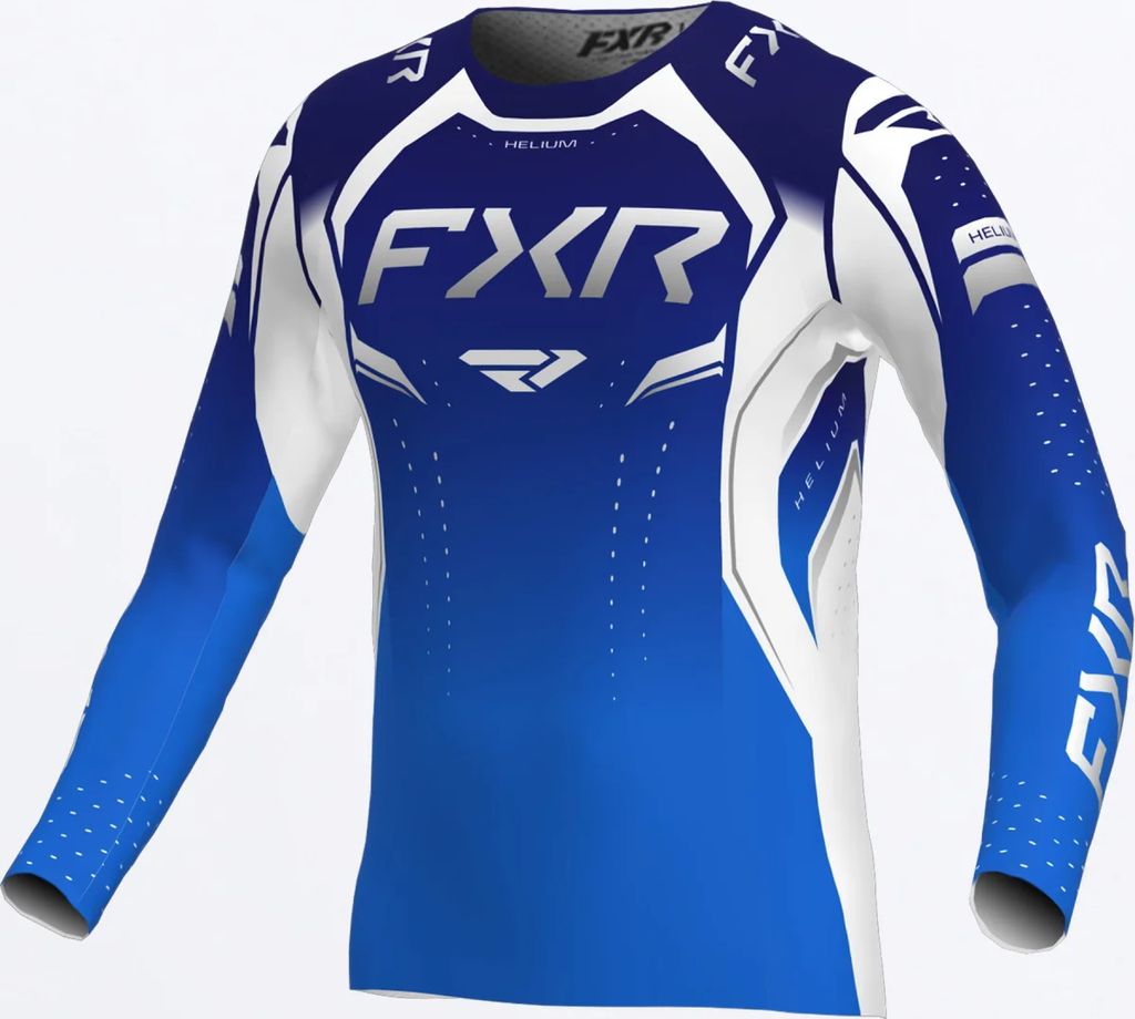 FXR Helium Edge MX Cobalt Jersey - Blue/White/Dark Blue