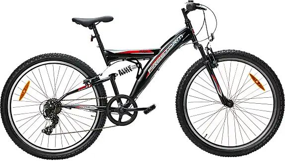puch firestorm børnecykel 7 gear 26" - sort/rød