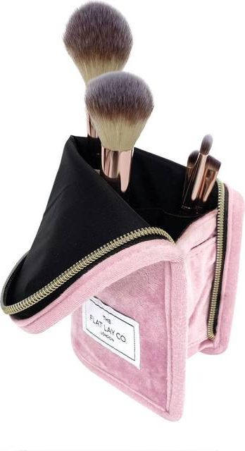 The Flat Lay Co. Standing Brush Case Pink Velvet