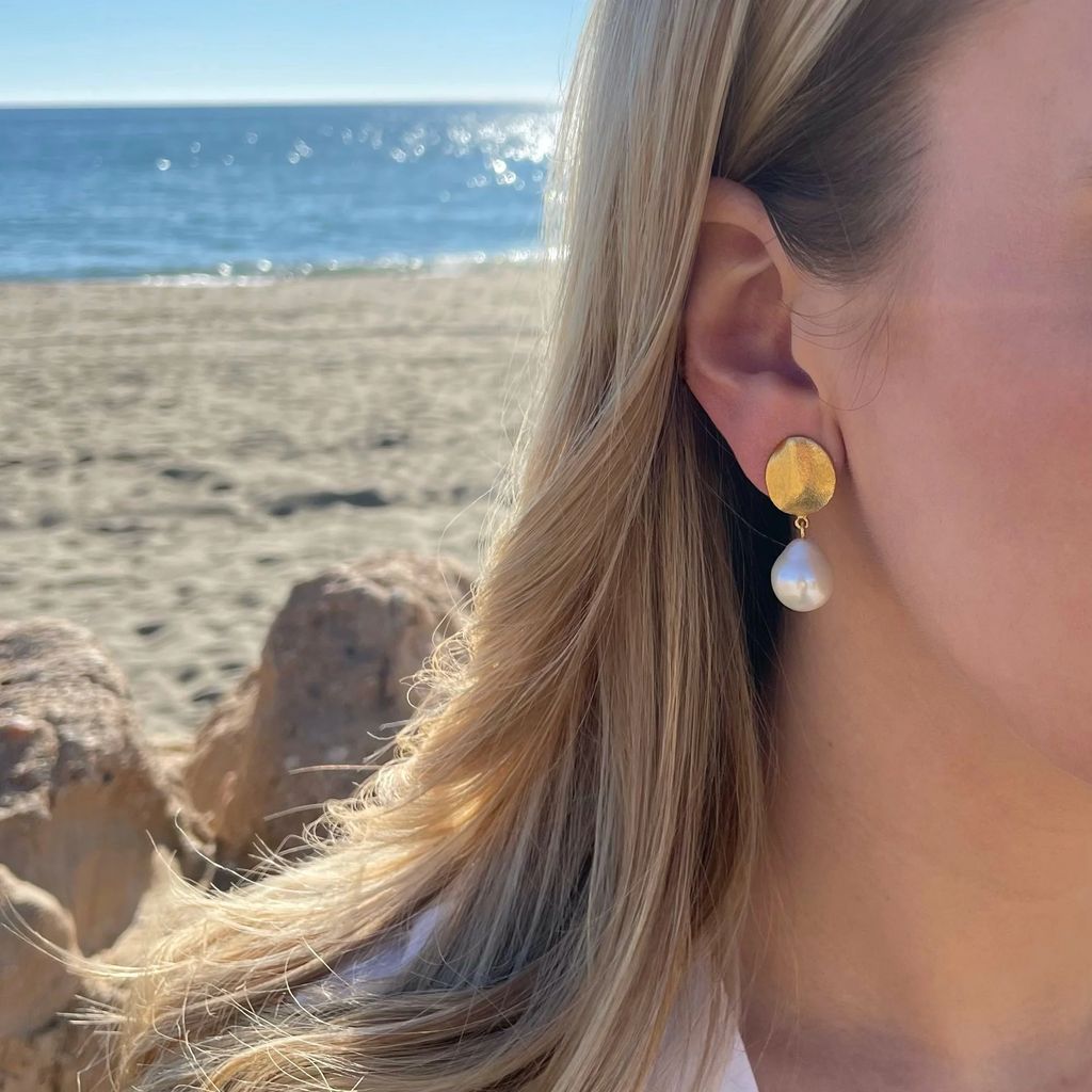 Heiring Earclips With Pearl - Sølv