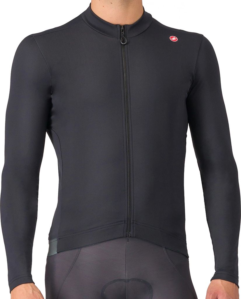 castelli espresso thermal jersey - light black