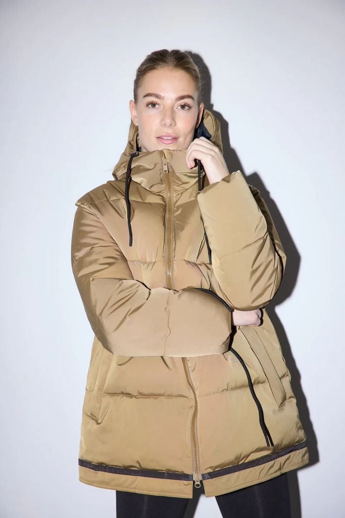 puffer jakke shelter - golden brown
