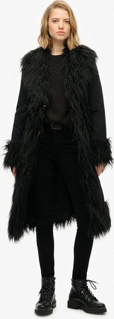 afghan - vinterfrakke - black