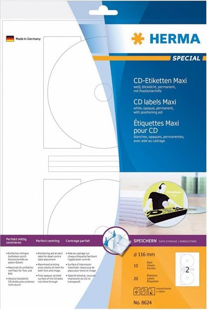 Herma CD Labels Maxi 11.6x11.6cm