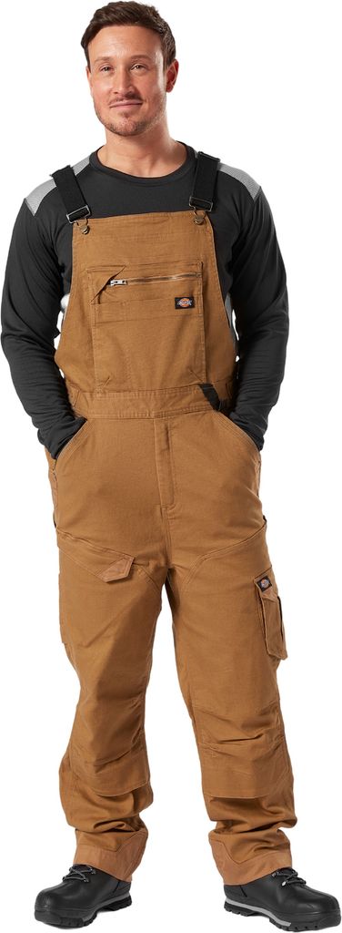 dickies techduck overalls, rinsed brown duck