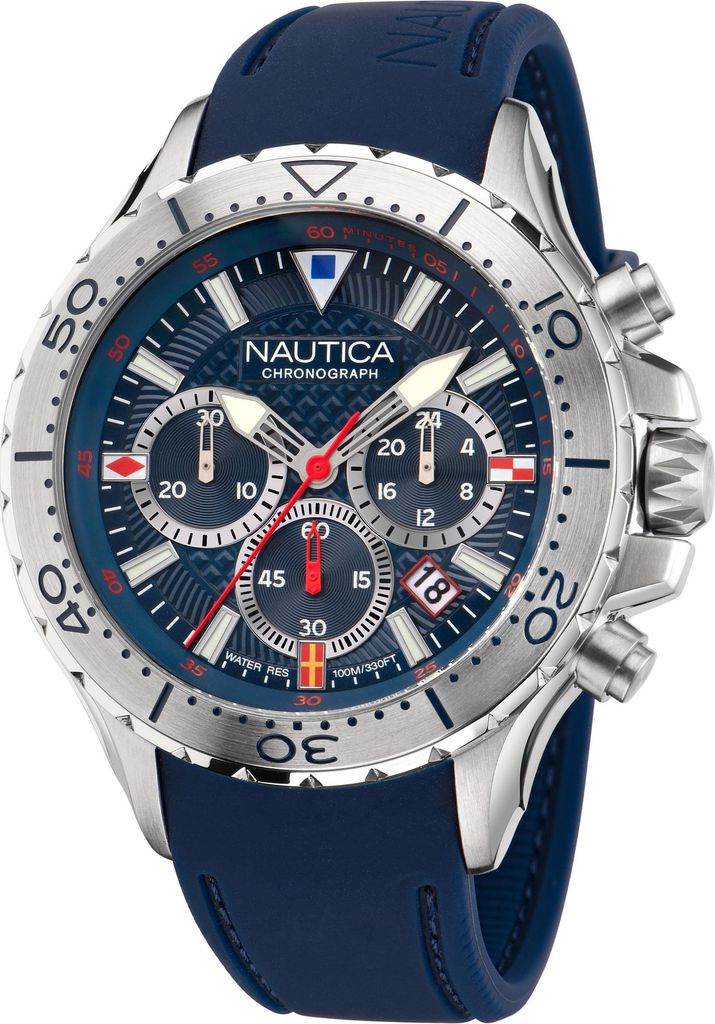 NAUTICA Analogt ur 'Nautica'  navy / sølv