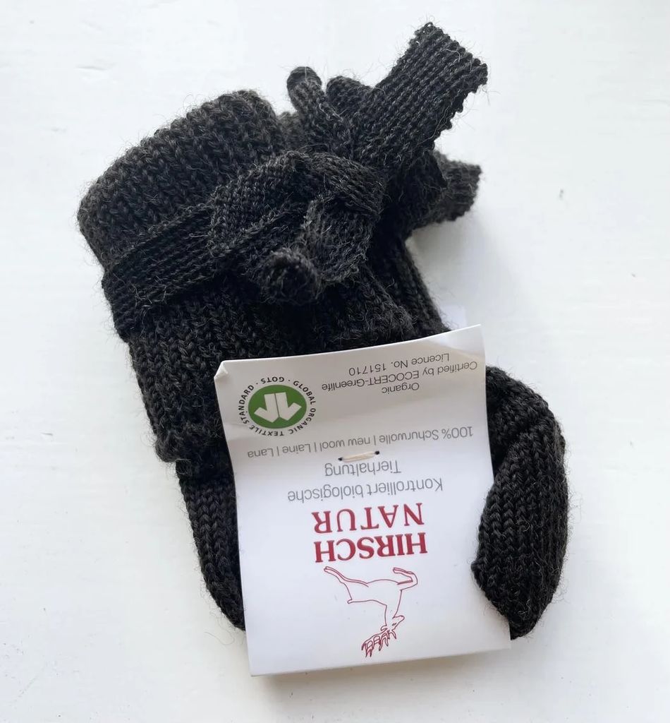 hirsch - strikkede uldfutter - nyfødt - marine