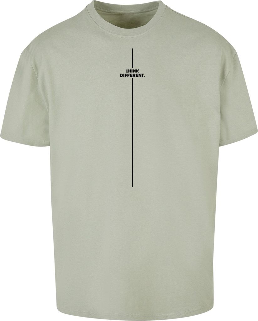 Merchcode Bluser & t-shirts 'Think Different'  pastelgrøn / sort