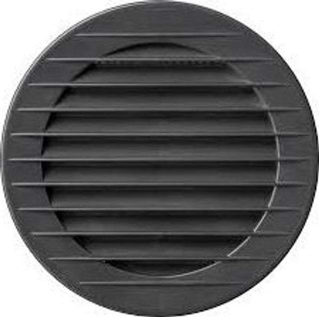 rund ventilationsrist, abs plast - ø80mm, grafit