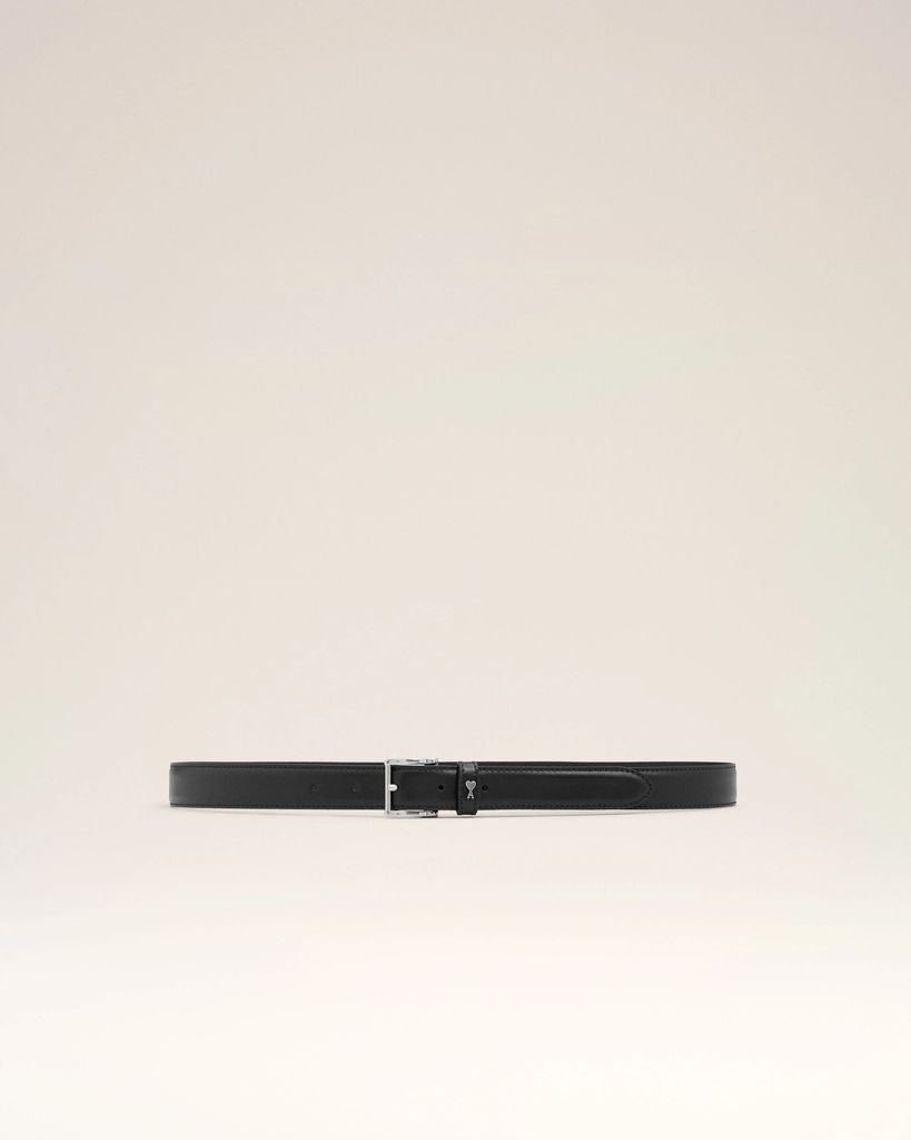 ceinture paris paris noire 25 mm en cuir de vachette