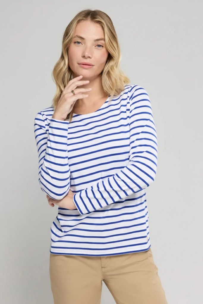plozevet marinière - langærmet t-shirt - blanc/etoile