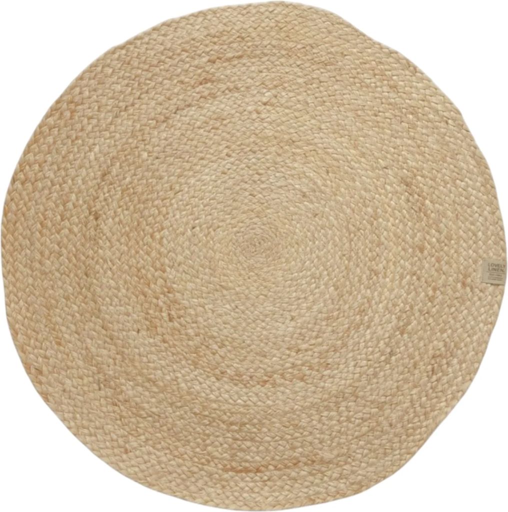 Lovely Linen - Rund måtte Breezy i jute - Beige