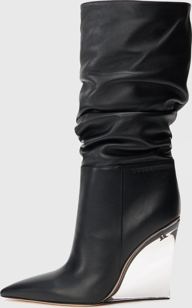 dsquared2wedge boots - black