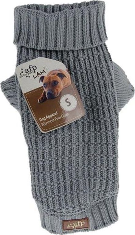 AFP All For Paws - Knitted Dog Sweater Fishermans Grey XXL 46cm