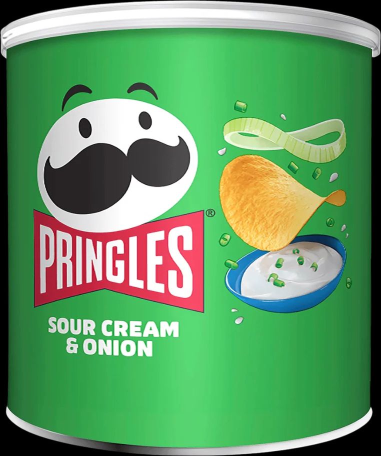 pringles sour cream & onion - 12 stk.