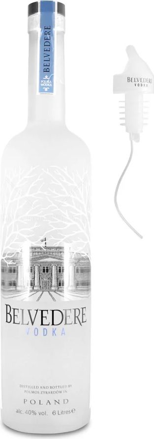 belvedere vodka, 40%, 6 ltr