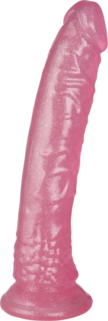 Baseks Baseks Glitter Dildo Pink 20 Cm - Pink - ONE SIZE
