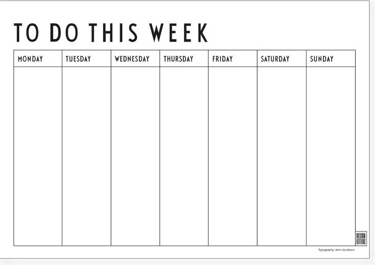 weekly planner