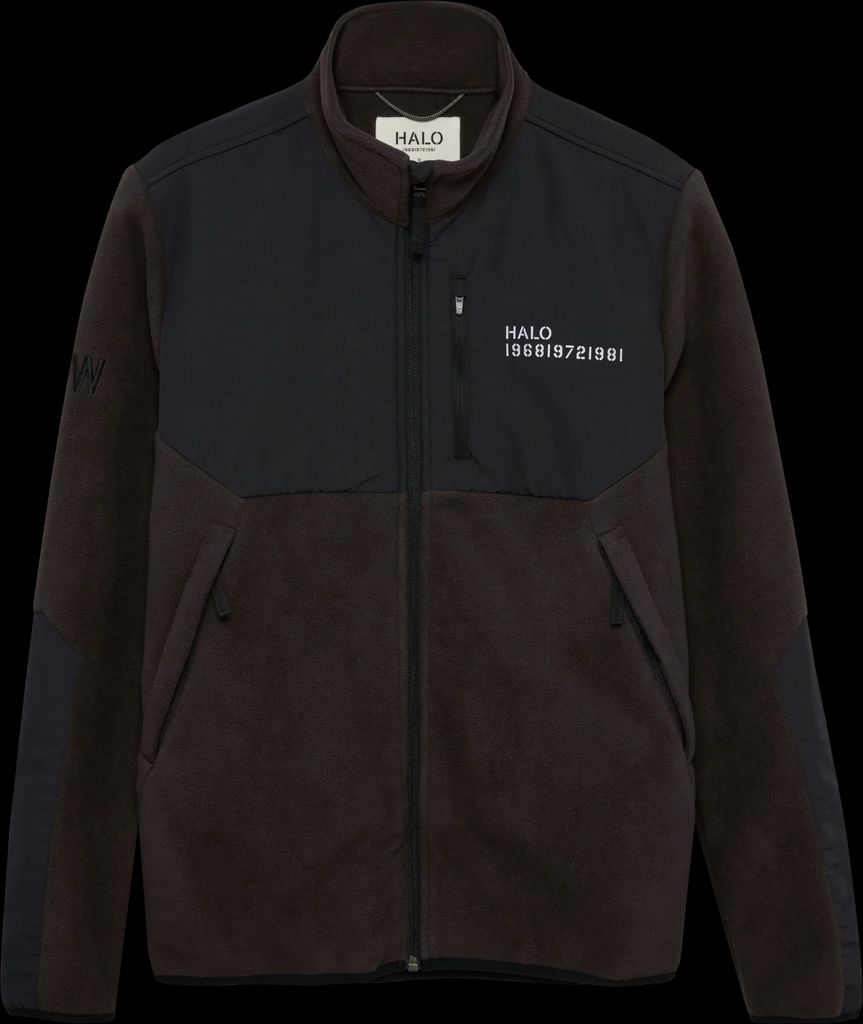 Halo - Fleece jakke -  Chocolate torte 8070 - Blocked Zip Fleece - XS